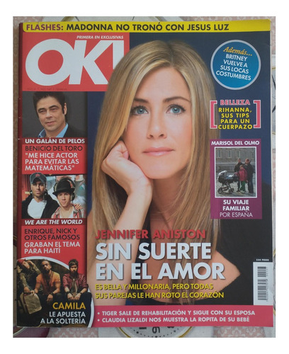 Revista Ok! Jennifer Aniston Sin Suerte En El Amor