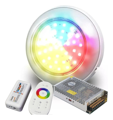 1 Luz Pileta Plastica Rgb Grand+ Controladora Touch+fuente