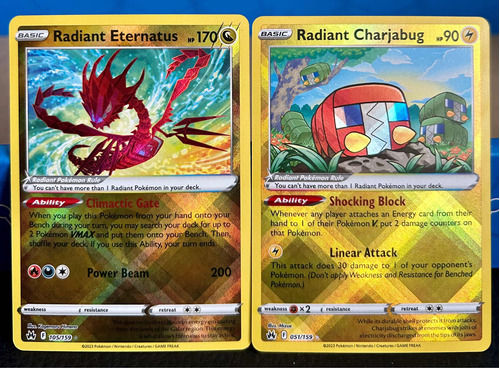 Pokemon Tcg Radiant Eternatus Y Radiant Charjabug Set De 2