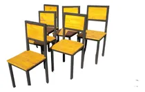 Comprar Sillas Industriales, Madera Y Hierro Modelo Omega