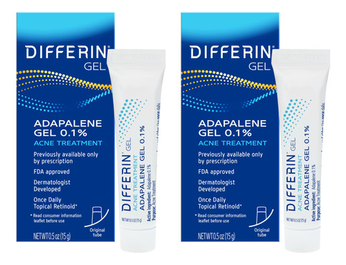 Differin Adapalene Gel 0.1% Tratamiento De Acne, 15 Gramos, 