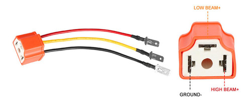2 Piezas H4 Enchufes De Arnés De Cableado Conector De Faro