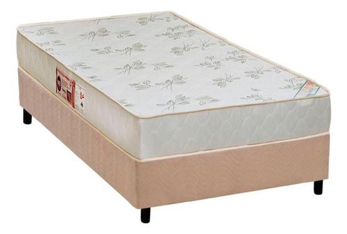Cama Box Solteiro: Colchão D33 Castor Sleep Max Relax+base