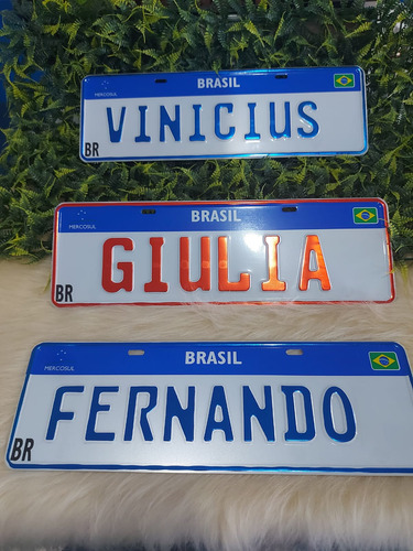 Placa Decorativa De Metal | Estilo Carro Com Nome1