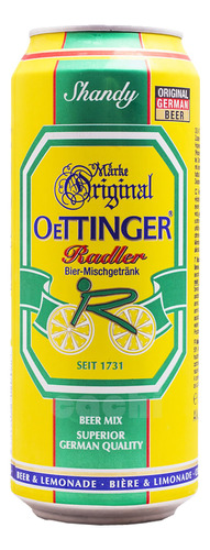 Cerveza Alemana Oettinger Radler Limón 500ml