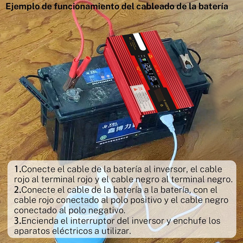 Inversor De Corriente 4000w 12v A110v Convertidor For Auto