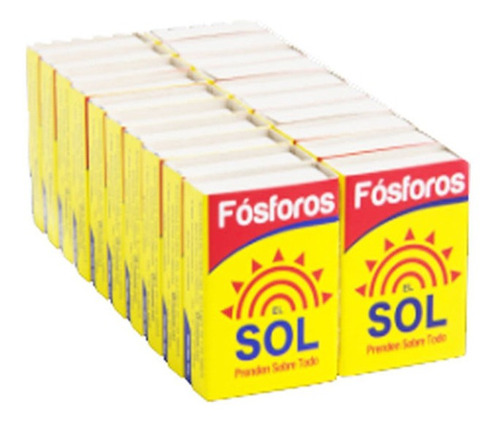 Fosforos Sol Cerilla 20 Unidades Display