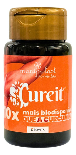 Cureit 250mg 60 Cps 10x Mais Biodisponível Que Curcumina Sabor Sem Sabor