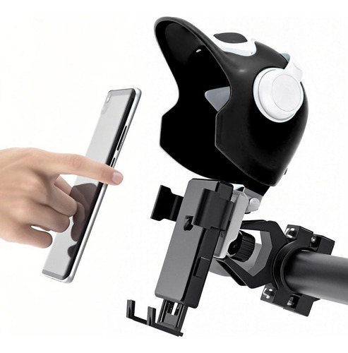Soporte Para Celular Moto Bicicleta, Porta Móvil Impermeable Negro