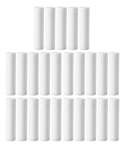 Envases Blancos Vacíos Para Bálsamo Labial, 25 Unidades, 5 G