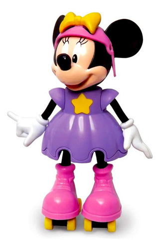 Boneca Minnie Patins Conta História Elka Tiara E Copo Disney