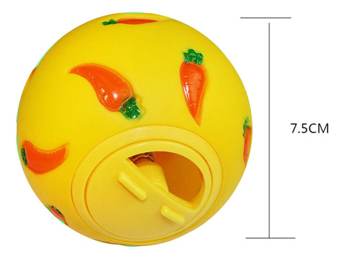 2 Bola De Para Mascotas, Cuenco Alimentador Lento, Amarillo