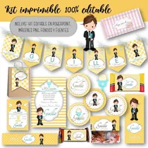 Comprar Kit Imprimible Comunión Nene Mod.9 100% Editable Candy Bar