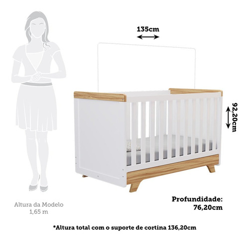 Berço Mini Cama 100% Mdf Retrô
