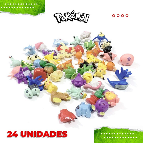 Set De Mini Figuras De Pokémon 24 Unidades 2 A 3 Cm.