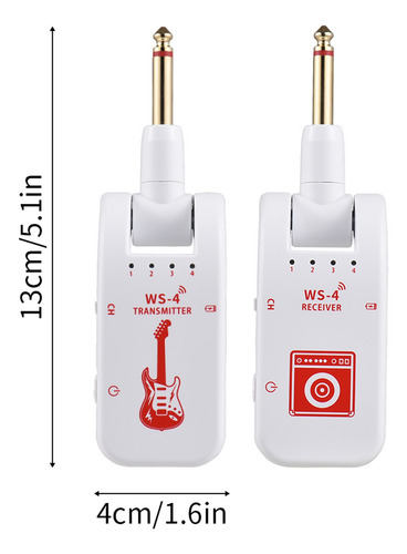 Transmisor Recargable Inalámbrico Con Sistema De Guitarra De