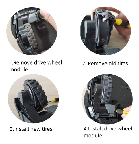 Neumáticos De Reemplazo Compatibles Con Irobot Roundba S9, E