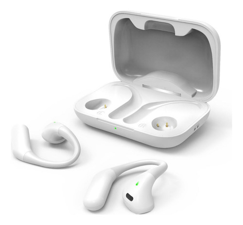 Audifonos Inalambricos Bluetooth Gamer Con Micrófono Hd Integrado,focomylord Auriculares In Ear Open Hange Earbuds Bluetooth Headphones Deportivos Para Oídos Headset,blanco