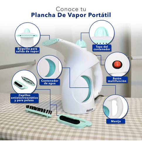 Rca Plancha De Vapor Portátil Rc-929 Blanco