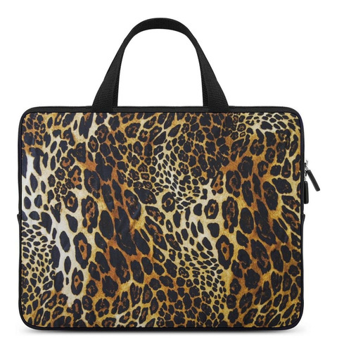 Bolso Duradero Para Computadora Portatil Diseño Leopardo