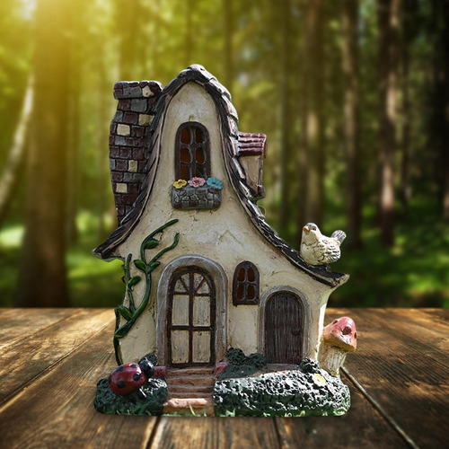 Mini Estatua Figurita Miniatura Paisaje Hadas Jardín Casa