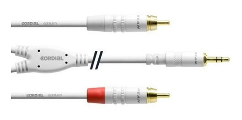 Adaptador De Audio Estéreo 3.5mm A 2 Rca Blanco.