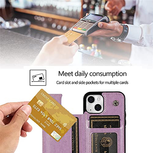 Funda Para iPhone 13 Mini Morado Leather-022
