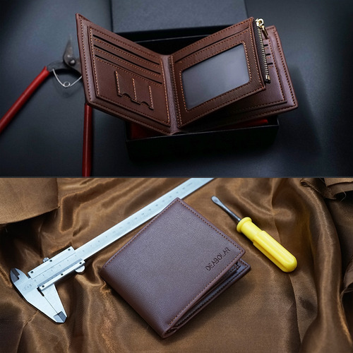 Z Carteira De Couro Pu Personalizada Com Foto Masculina,