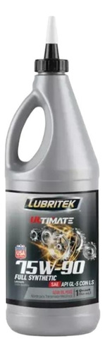 Aceite Ultimate 75w90 Full Sintetico - Lubritek 946ml