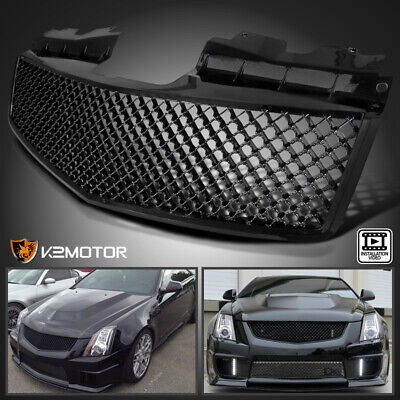 Fits 2003-2007 Cadillac Cts Cts-v Glossy Black Mesh  Bump Kg