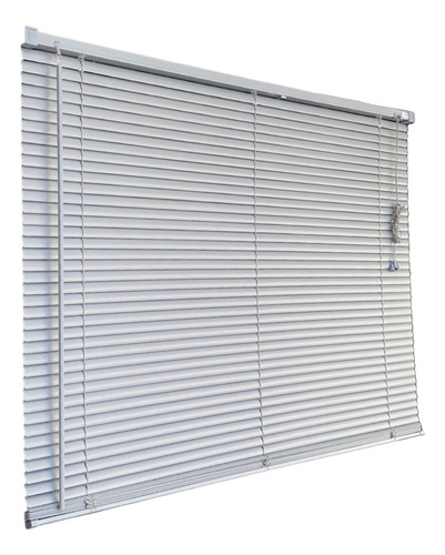 Persiana horizontal de PVC 120 (largo) x 220 (a) con kit de instalación gris