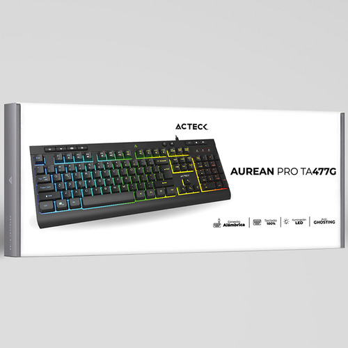 Teclado Acteck Aurean Pro Ta477g Alambrico Usb Rgb Ac-936743
