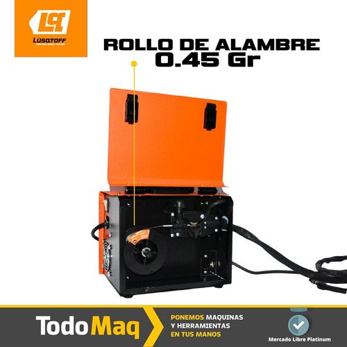 Imagen 5 de 9 de Soldadora Mig Lusqtoff Flux Mascara Alambre Escuadra Sml150
