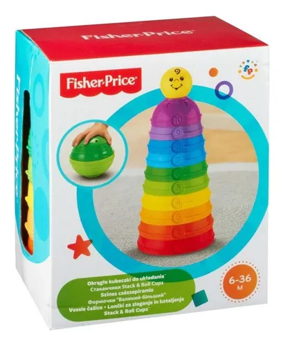 Brinquedo Para Bebê Torre De Potinhos Coloridos Fisher Price