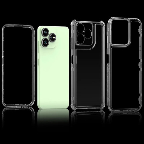 -para Capa Zte Axon 50 Lite Funda 3 Em 1 Transparente + 2 Mi