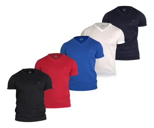 5 Playeras Deportivas Gym Hombre Tela Fresca Dry Fit Colores