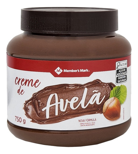 Creme De Avelã Pote 750g Sabor Original Members Mark