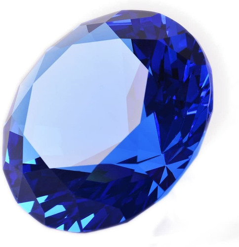 Pisapapeles Longwin, Diamante De Cristal, 8 Cm, Azul