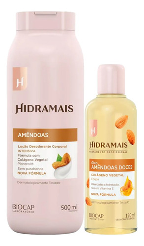 Kit Amêndoas Hidramais 1 Loção 500ml + Óleo 120ml