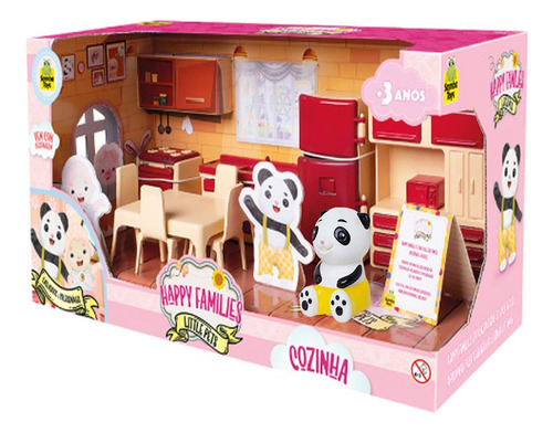 Happy Families Cozinha Com Acessórios E Panda Samba Toys