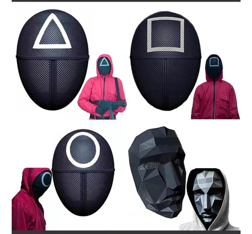 8 Máscaras Juego Del Calamar Disfraz Halowen