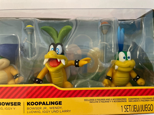 Koopalings Mario Bros Set 5 Koopalines Super Mario Jakks Pac (Usado)