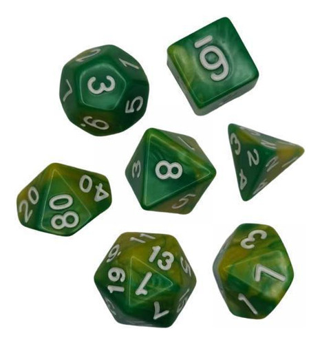 5 Juego De Dados Poliédricos De 7 Piezas D4-d20 Juguetes De