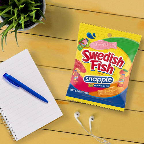 Caramelos Suaves Swedish Fish Frutas Snapple 102g