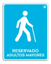 Comprar Señalamiento Reservado Adultos Mayores Letrero 20x25