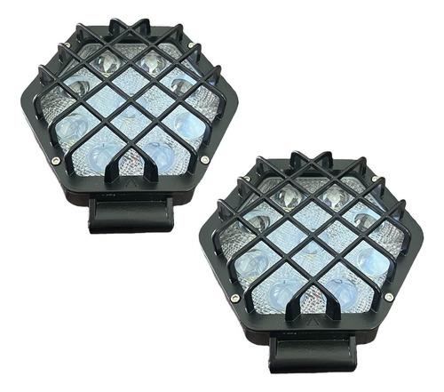 Par De Faros De Led 12v Con 9 Hiperleds Alta Potencia