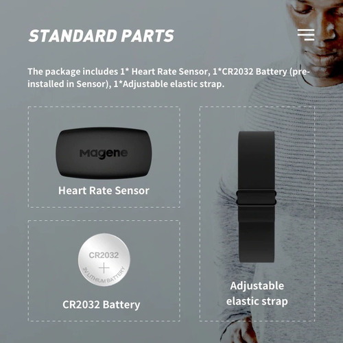 Imagen 8 de 10 de Banda Monitor Ritmo Cardiaco Bluetooth Ant+ Magene H64