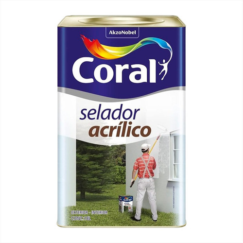 Seladora Acrílica Interna Externa Pintura Mais Por Tempo 18l Cor Branco