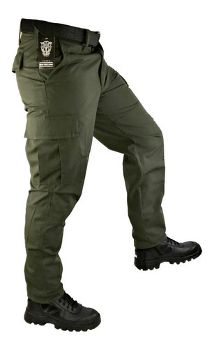 Pantalón Ripstop Táctico Comando Multi-bolsas Verde