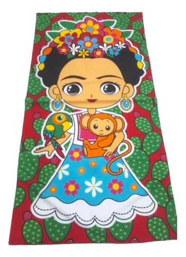 Toalla De Baño Estampado De Fridita Microfibra Absorbente